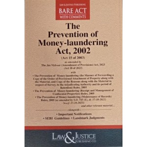 Law & Justice Publishing Co's  The Prevention of Money-laundering Act, 2002 Bare Act 2024